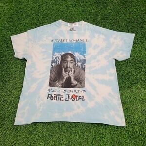 2PAC Tie-Dye XL 23x27 Blue Hip-Hop Retro Street-Romance
